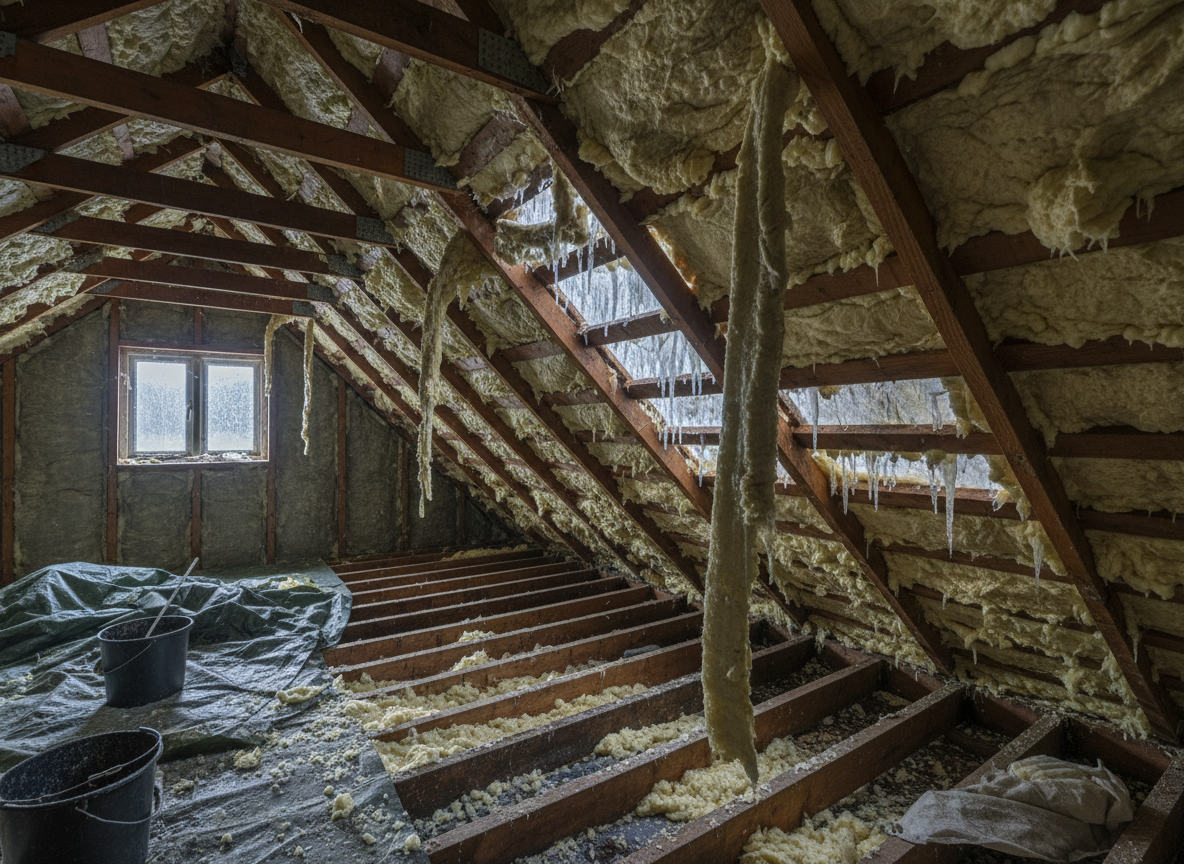 Signs of Spray Foam Failure in Telford Lofts After Shropshire Winters