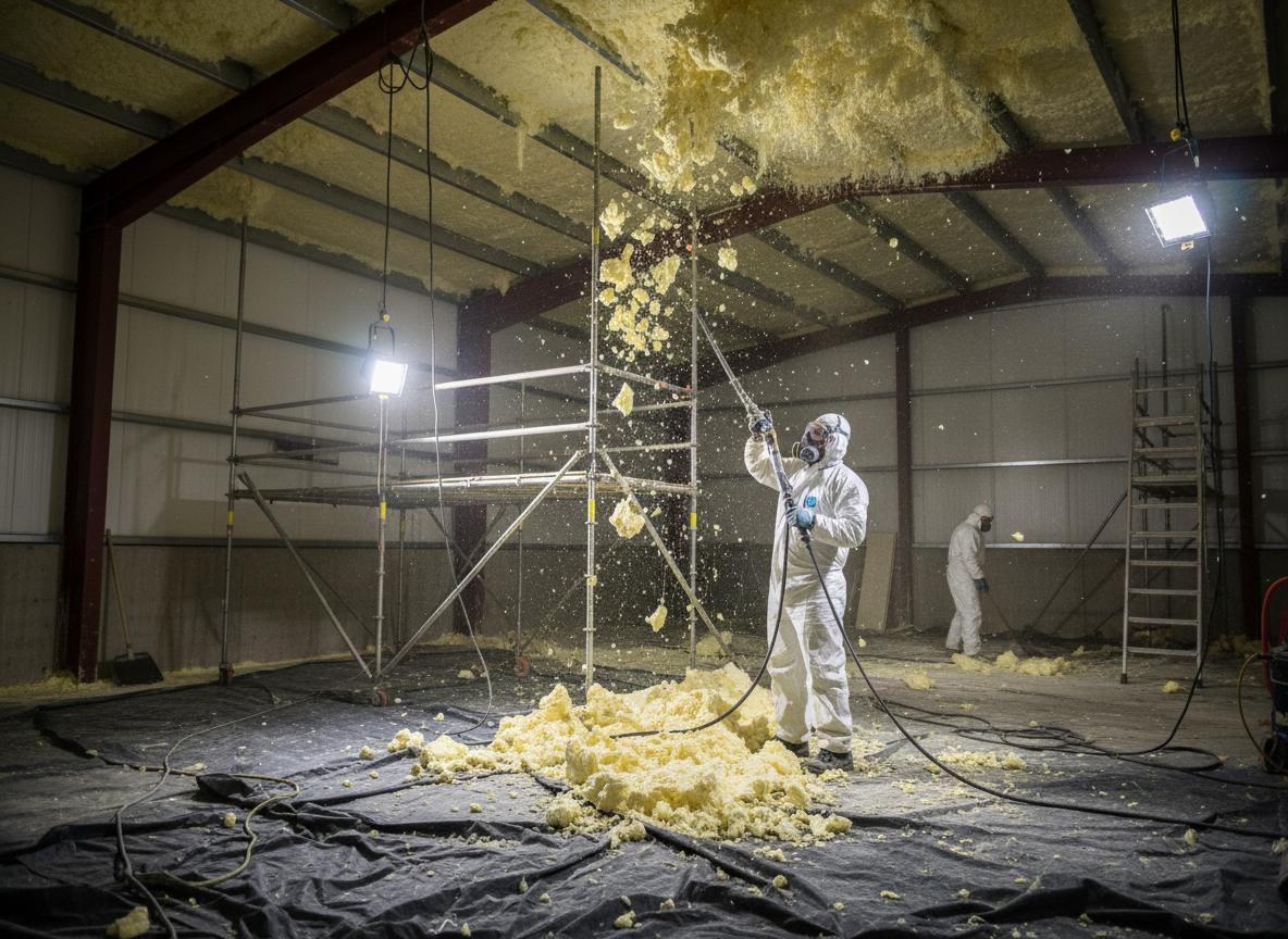 Commercial Spray Foam Removal in Telford