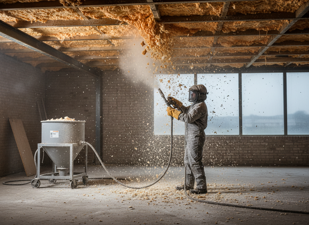 dry ice blasting spray foam removal in Telford