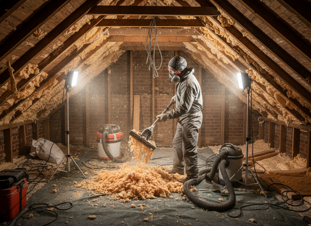 spray foam insulation removal in Telford